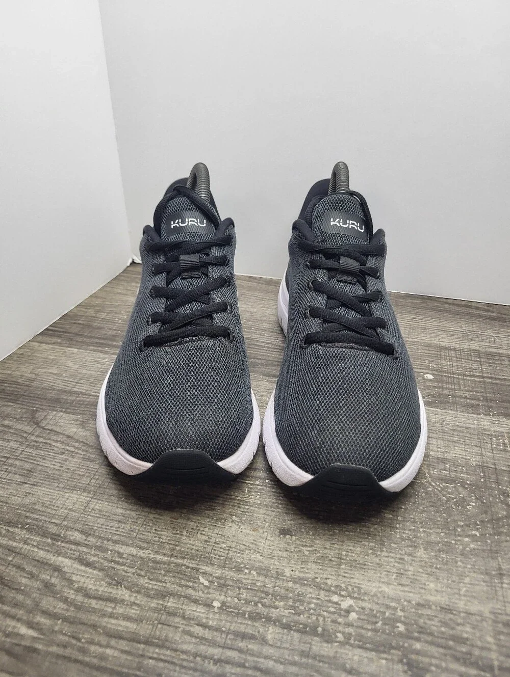 Kuru Flex Via Shoes Running Black White Lace Up Sneakers Women's Size 7.5